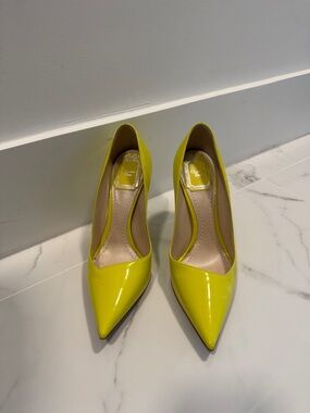 Dior Songe Size 36 Green Patent Leather Pointed Toe Pumps
